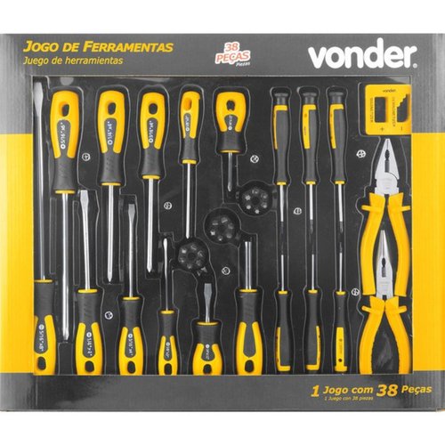 Jogo de ferramentas manuais com 38 peças Jogo de ferramentas manuais com 38 peças