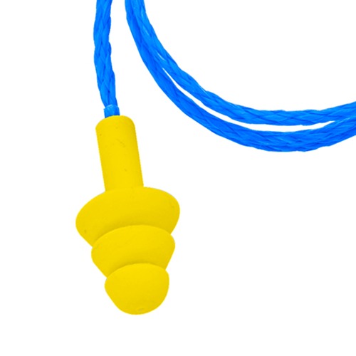 Protetor auditivo de copolímero tipo plug com cordão Protetor auditivo de copolímero tipo plug com cordão