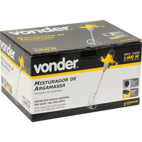 Misturador elétrico para argamassa 1.600 watts diâmetro da lâmina de 160 mm - MAV1600 220V Misturador elétrico para argamassa 1.600 watts diâmetro da lâmina de 160 mm - MAV1600 220V