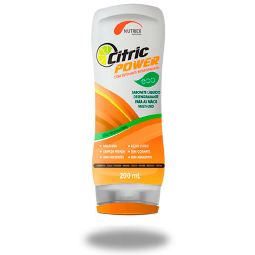 Sabonete líquido desengraxante com esfoliante 200 ml - Citric Power Sabonete líquido desengraxante com esfoliante 200 ml - Citric Power