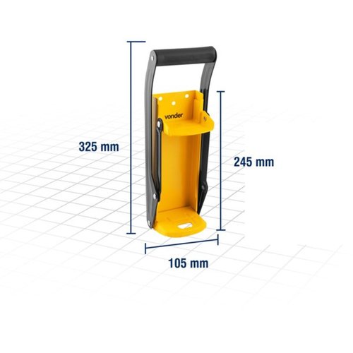 Amassador de latas de até 475 ml Amassador de latas de até 475 ml