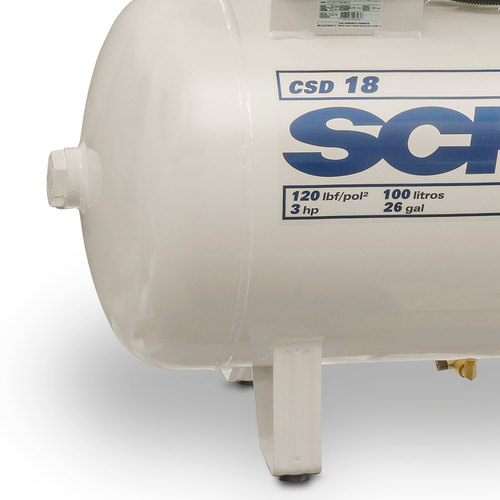 Compressor de ar odontológico 18 pés 100 litros 2 x 1,5 hp - CSD18/100 220V Compressor de ar odontológico 18 pés 100 litros 2 x 1,5 hp - CSD18/100 220V