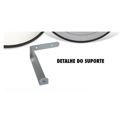 Espelho Panorâmico 300 mm com acabamento de borracha Espelho Panorâmico 300 mm com acabamento de borracha