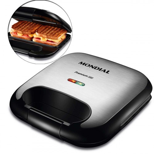 Sanduicheira Grill antiaderente 750 watts Premium Inox - S-25 220V Sanduicheira Grill antiaderente 750 watts Premium Inox - S-25 220V