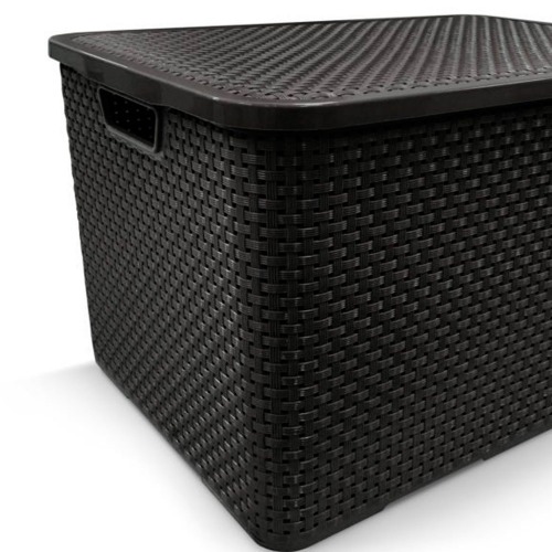 Caixa organizadora com tampa 20 litros - Rattan Caixa organizadora com tampa 20 litros - Rattan