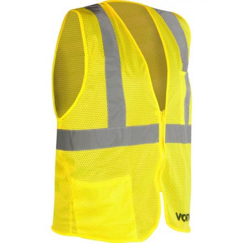 Colete refletivo tipo blusão com bolso e ziper amarelo - CV 104 Colete refletivo tipo blusão com bolso e ziper amarelo - CV 104