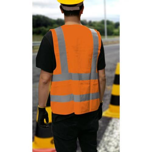 Colete refletivo tipo blusão sem bolso laranja - CV 103 Colete refletivo tipo blusão sem bolso laranja - CV 103