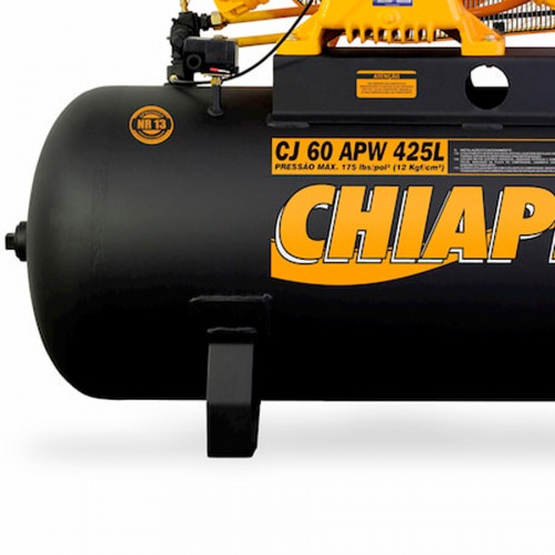 Compressor de ar 60 pés 425L 15 hp 175 lbs trifásico - CJ 60 APW 425L Compressor de ar 60 pés 425L 15 hp 175 lbs trifásico - CJ 60 APW 425L