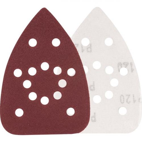 Lixa delta com costado em pluma 140 x 140 x 93 mm grão 120 com 10 peças Lixa delta com costado em pluma 140 x 140 x 93 mm grão 120 com 10 peças