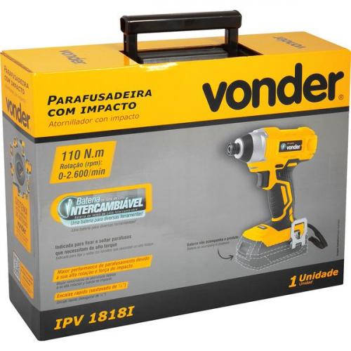 Parafusadeira de impacto ¼? 18 volts Sem bateria - IPV 1818I Parafusadeira de impacto ¼? 18 volts Sem bateria - IPV 1818I