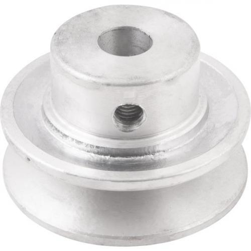 Polia de alumínio 1 canal perfil A 60 mm com furo de 1/2 Polia de alumínio 1 canal perfil A 60 mm com furo de 1/2