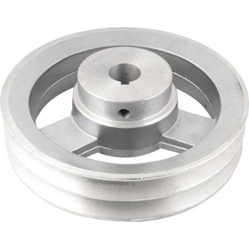 Polia de alumínio 2 canais perfil A 150 mm com furo de 3/4 Polia de alumínio 2 canais perfil A 150 mm com furo de 3/4