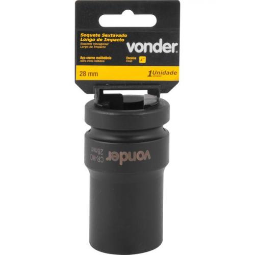 Soquete sextavado de impacto longo 28 mm encaixe 1 Soquete sextavado de impacto longo 28 mm encaixe 1