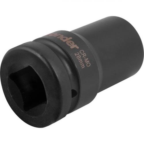 Soquete sextavado de impacto longo 28 mm encaixe 1 Soquete sextavado de impacto longo 28 mm encaixe 1
