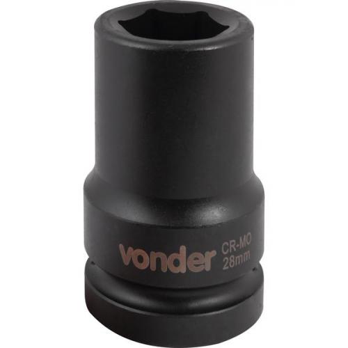 Soquete sextavado de impacto longo 28 mm encaixe 1 Soquete sextavado de impacto longo 28 mm encaixe 1