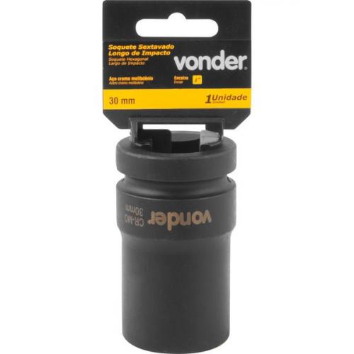 Soquete sextavado de impacto longo 30 mm encaixe 1 Soquete sextavado de impacto longo 30 mm encaixe 1