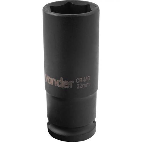 Soquete sextavado de impacto longo 22 mm encaixe 1/2 Soquete sextavado de impacto longo 22 mm encaixe 1/2