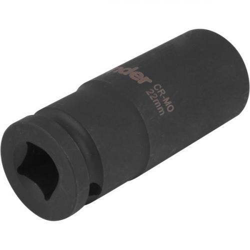 Soquete sextavado de impacto longo 22 mm encaixe 1/2 Soquete sextavado de impacto longo 22 mm encaixe 1/2