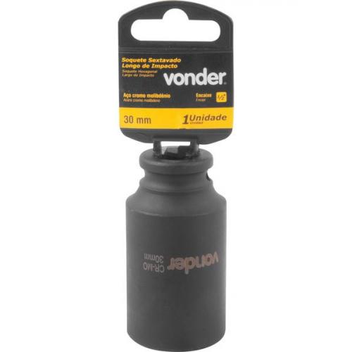 Soquete sextavado de impacto longo 30 mm encaixe 1/2 Soquete sextavado de impacto longo 30 mm encaixe 1/2
