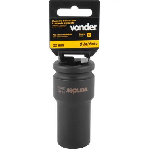 Soquete sextavado de impacto longo 22 mm encaixe 3/4 Soquete sextavado de impacto longo 22 mm encaixe 3/4
