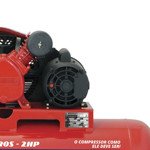 Compressor de ar 10 pés 110L 2 hp 140 libras monofásico - 10/110 RED Compressor de ar 10 pés 110L 2 hp 140 libras monofásico - 10/110 RED