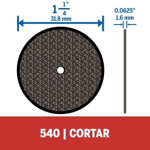 Disco de corte em metal para micro retífica - 540 Disco de corte em metal para micro retífica - 540