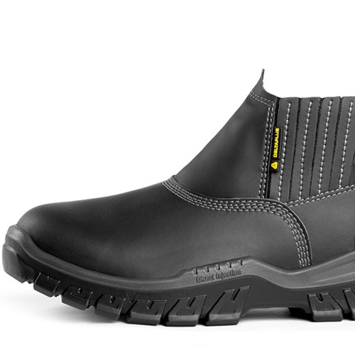 Botina em microfibra com elástico biqueira composite preta - BH SB SRC Botina em microfibra com elástico biqueira composite preta - BH SB SRC