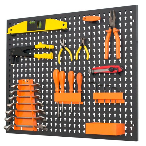 Painel para ferramentas metálico para ganchos plástico 725 x 575 mm Painel para ferramentas metálico para ganchos plástico 725 x 575 mm