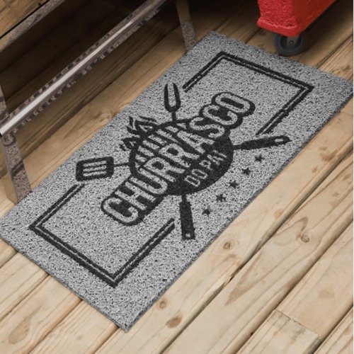 Tapete vinil Churrasco do Pai 40cm x 75cm Tapete vinil Churrasco do Pai 40cm x 75cm