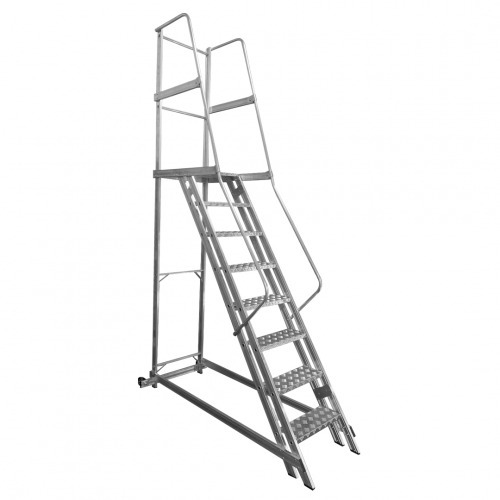Escada plataforma de alumínio 2.0 m c/ 7 degraus + patamar Escada plataforma de alumínio 2.0 m c/ 7 degraus + patamar
