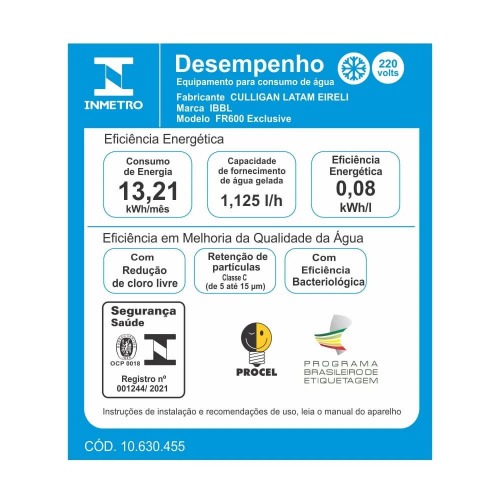 Purificador de água refrigerado por compressor prata - FR600 Exclusive 110V Purificador de água refrigerado por compressor prata - FR600 Exclusive 110V