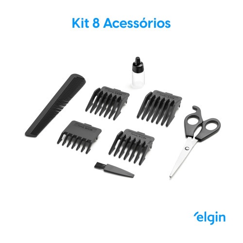 Máquina de cortar cabelo e barba com 8 acessórios - Studio Men 110V Máquina de cortar cabelo e barba com 8 acessórios - Studio Men 110V