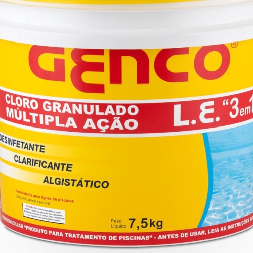 Cloro granulado múltipla ação 3 em 1 - 7,5 Kg Cloro granulado múltipla ação 3 em 1 - 7,5 Kg