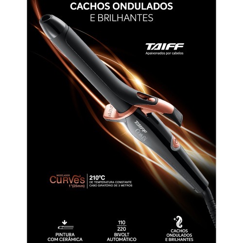 Modelador de cachos 25 mm 210°C - Curves 110V/220V Modelador de cachos 25 mm 210°C - Curves 110V/220V