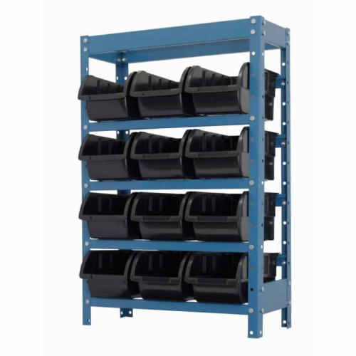 Estante metálica com 12 gavetas n°5 preta - NE12/5P Estante metálica com 12 gavetas n°5 preta - NE12/5P