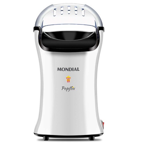 Pipoqueira elétrica com bico direcionador 1200 watts branca- PopFlix 220V Pipoqueira elétrica com bico direcionador 1200 watts branca- PopFlix 220V