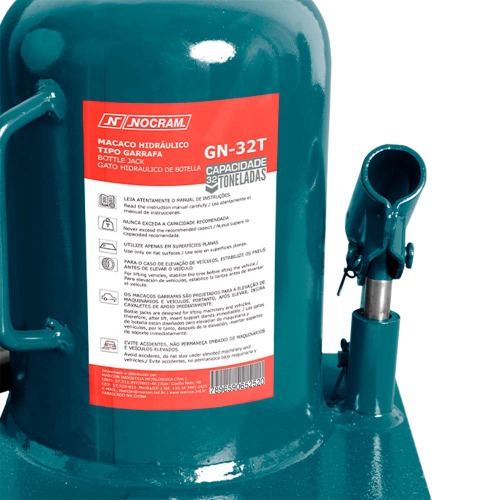 Macaco hidráulico tipo garrafa capacidade 32 toneladas - GN-32T Macaco hidráulico tipo garrafa capacidade 32 toneladas - GN-32T