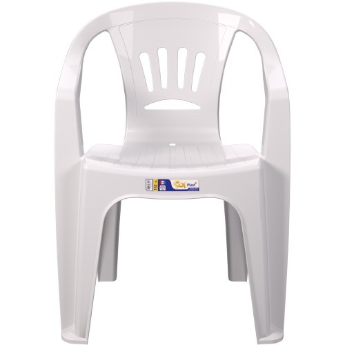Kit 4 cadeiras plásticas com braços - Tabuba Kit 4 cadeiras plásticas com braços - Tabuba