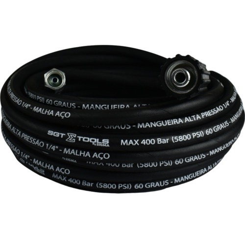 Mangueira para lavadora de alta pressão M22/14 X 1/4 macho com 12 metros Mangueira para lavadora de alta pressão M22/14 X 1/4 macho com 12 metros