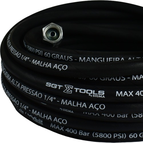 Mangueira para lavadora de alta pressão M22/14 X 1/4 macho com 12 metros Mangueira para lavadora de alta pressão M22/14 X 1/4 macho com 12 metros