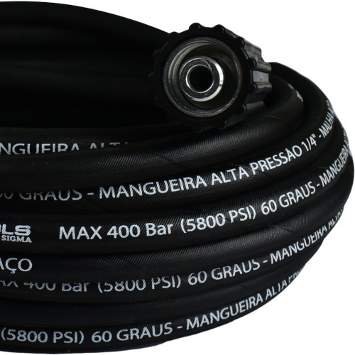 Mangueira para lavadora de alta pressão M22/14 X 1/4 macho com 12 metros Mangueira para lavadora de alta pressão M22/14 X 1/4 macho com 12 metros