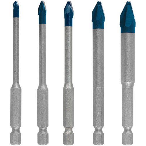 Jogo de broca para porcelanato 4 a 11 mm Hardceramic com 5 peças - HEX-9 Jogo de broca para porcelanato 4 a 11 mm Hardceramic com 5 peças - HEX-9