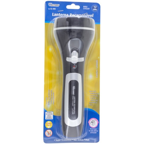 Lanterna a bateria 4V recarregável com 12 Leds - EL-81N 110V/220V Lanterna a bateria 4V recarregável com 12 Leds - EL-81N 110V/220V