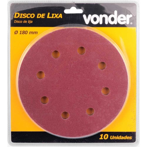 Disco de lixa 180 mm com 10 peças Disco de lixa 180 mm com 10 peças
