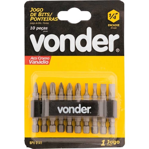 Jogo de bits e ponteiras encaixe sextavado de 1/4 Jogo de bits e ponteiras encaixe sextavado de 1/4