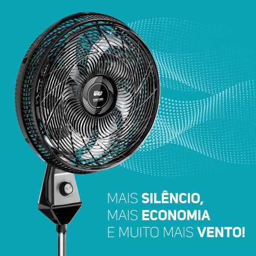 Ventilador de coluna 50 cm oscilante 8 pás 3 velocidades - Flow Turbo 110V Ventilador de coluna 50 cm oscilante 8 pás 3 velocidades - Flow Turbo 110V