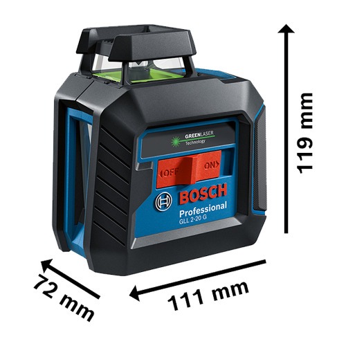 Nível a laser com 2 linhas verdes 360° alcance 10 m com tripé - GLL 2-20 G Nível a laser com 2 linhas verdes 360° alcance 10 m com tripé - GLL 2-20 G