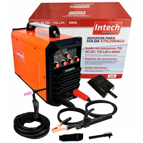 Inversora de solda multiprocesso 200A para Eletrodo revestido E Tig AC/DC - STIG200ALU 220V Inversora de solda multiprocesso 200A para Eletrodo revestido E Tig AC/DC - STIG200ALU 220V
