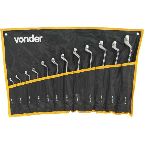 Jogo de chave estrela 6 a 32 mm aço cromo vanádio 12 peças Jogo de chave estrela 6 a 32 mm aço cromo vanádio 12 peças