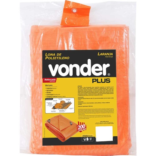 Lona reforçada de polietileno laranja 7 m x 4 m Lona reforçada de polietileno laranja 7 m x 4 m